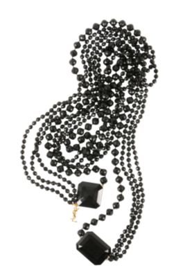 Long Multi-layered Necklace - Black