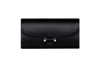 Medium Muse Clutch in Black - Turquoise or Red Silk Satin