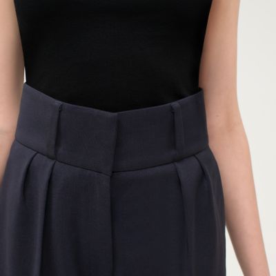 High Waisted Wool & Canvas Pant