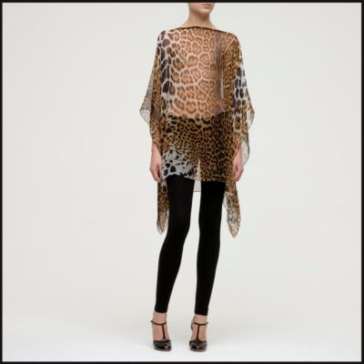 Leopard Printed Poncho