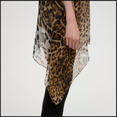 Leopard Printed Poncho