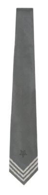 Silk Woven Tie in Graphite And Ivory