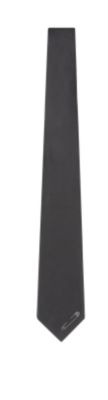 Silk Woven Tie in Graphite Light Grey