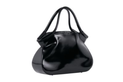 Totem Bag in Black Textured Leather