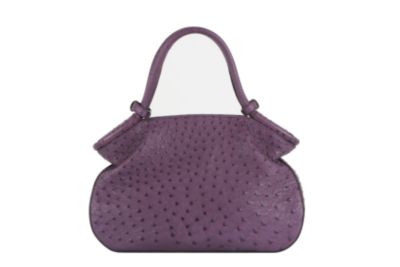 Ostrich Totem Bag in African Violet