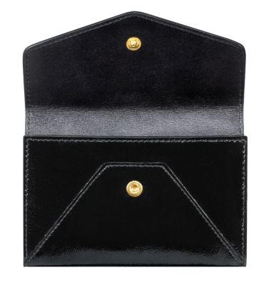 Y-Mail Black Patent Coin Purse