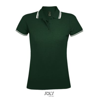 women's forest green polo shirts