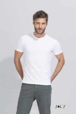 TEE-SHIRT HOMME COL ROND MANCHES COURTES
